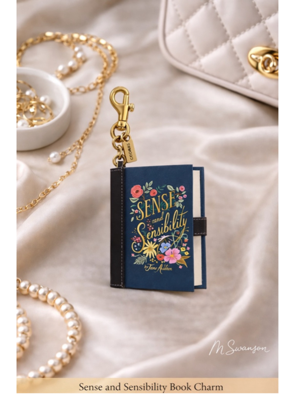 NEW Coach Sense and Sensibility by Jane Austen Book Bag Charm NWT